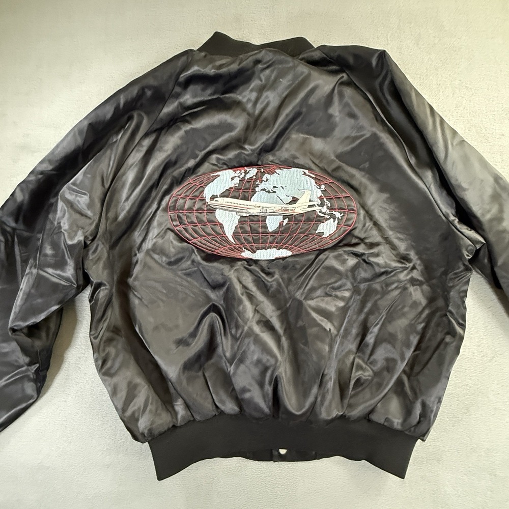 King Louie Custom Jacket Black‎ Made in USA Size L Vintage Plane Jaffe Group